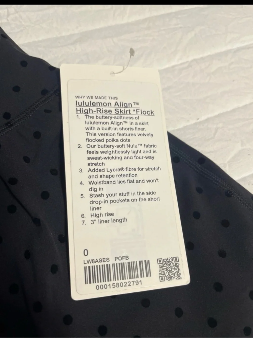 lululemon athletica Black Polka Dot Skater Skirt